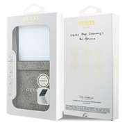 Custodia ad anello colorata per Samsung Galaxy Z Flip8 Guess 4G - Compatibile con MagSafe - Marrone