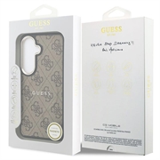 Custodia Guess 4G Gold Frame per Samsung Galaxy S26 - Compatibile con MagSafe - Marrone