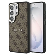 Custodia Guess 4G Gold Frame per Samsung Galaxy S26 Ultra - Compatibile con MagSafe - Marrone