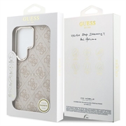 Custodia Guess 4G Gold Frame per Samsung Galaxy S26 Ultra - Compatibile con MagSafe - Rosa