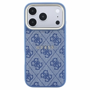 Custodia Guess 4G Gold Frame per iPhone 18 Pro Max - Compatibile con MagSafe - Blu