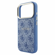 Custodia Guess 4G Gold Frame per iPhone 18 Pro Max - Compatibile con MagSafe - Blu