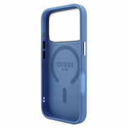 Custodia Guess 4G Gold Frame per iPhone 18 Pro Max - Compatibile con MagSafe - Blu