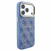 Custodia Guess 4G Gold Frame per iPhone 18 Pro Max - Compatibile con MagSafe - Blu