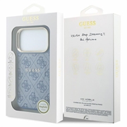 Custodia Guess 4G Gold Frame per iPhone 18 Pro Max - Compatibile con MagSafe - Blu