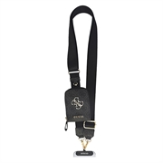 Cinghia universale per telefono Guess 4G Metal Logo e custodia per accessori - Nero