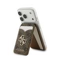 Portacarte magnetico con specchio e funzione supporto Guess 4G - Marrone