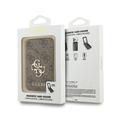 Portacarte magnetico con specchio e funzione supporto Guess 4G - Marrone