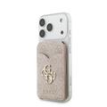 Portacarte magnetico con specchio e funzione supporto Guess 4G - Rosa