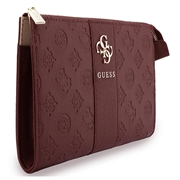 Borsa a mano Guess 4G Peony Stripe con logo in metallo - Borgogna