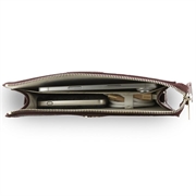 Borsa a mano Guess 4G Peony Stripe con logo in metallo - Borgogna