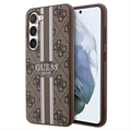 Custodia Ibrida Guess 4G Printed Stripe per Samsung Galaxy S23+ 5G - Marrone