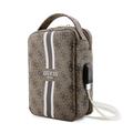 Borsa da viaggio universale Guess 4G con strisce stampate - Marrone