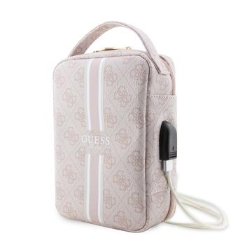 Borsa da viaggio universale Guess 4G con strisce stampate - Rosa