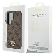 Custodia Samsung Galaxy S24 Ultra Guess 4G Triangle Logo - Marrone