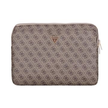 Custodia per computer portatile Guess 4G con tasca a cerniera e logo a triangolo - 14"