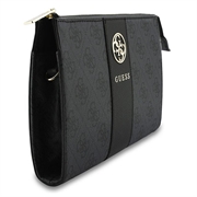 Borsa porta cellulare Guess 4G con logo 4G rotondo e strisce con loghi classici - Nero