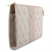 Borsa porta cellulare Guess 4G con logo 4G rotondo e strisce con loghi classici - Rosa