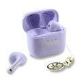 Auricolari Guess Charm True Wireless con effetto lucido e stampa del logo classico - Viola