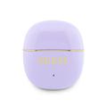 Auricolari wireless TWS Guess Gold Line Glossy Classic Logo - Viola