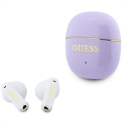 Auricolari wireless TWS Guess Gold Line Glossy Classic Logo - Viola