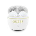 Auricolari wireless TWS Guess Gold Line Glossy Classic Logo - Bianco