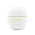 Auricolari wireless TWS Guess Gold Line Glossy Classic Logo - Bianco