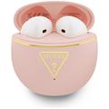 Auricolari wireless Guess Gold Line Triangle con custodia di ricarica - Rosa