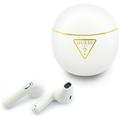 Auricolari wireless Guess Gold Line Triangle con custodia di ricarica - Bianco