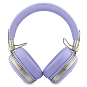 Cuffie wireless ENC Guess Grained Triangle Gold Metal Logo - Viola