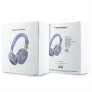 Cuffie wireless ENC Guess Grained Triangle Gold Metal Logo - Viola