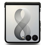 Custodia Samsung Galaxy Z Flip8 Guess Magnetic Ring Stand Grained Classic Logo - Compatibile con MagSafe - Beige