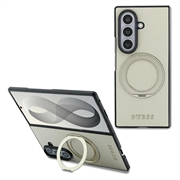 Custodia Samsung Galaxy Z Fold8 Ultra Guess Magnetic Ring Stand Grained Classic Logo - Compatibile con MagSafe - Beige