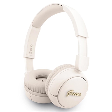 Guess Cuffie On-Ear Bluetooth 5.3 con logo in metallo - Beige
