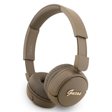 Guess Metal Logo Script Cuffie Bluetooth 5.3 On-Ear - Marrone