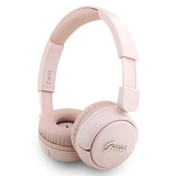 Guess Metal Logo Script Cuffie Bluetooth 5.3 On-Ear - Rosa