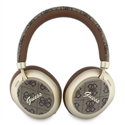 Auricolari wireless Guess PU 4G Gold Script Metal Logo ENC - Marroni