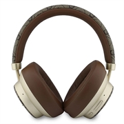 Auricolari wireless Guess PU 4G Gold Script Metal Logo ENC - Marroni