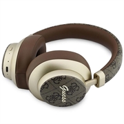 Auricolari wireless Guess PU 4G Gold Script Metal Logo ENC - Marroni