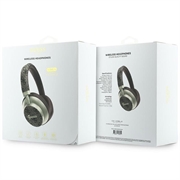 Auricolari wireless Guess PU 4G Gold Script Metal Logo ENC - Marroni