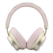 Auricolari wireless Guess PU 4G Gold Script Metal Logo ENC - Rosa