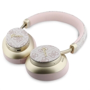 Auricolari wireless Guess PU 4G Gold Script Metal Logo ENC - Rosa