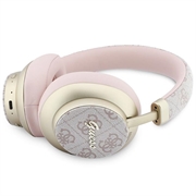 Auricolari wireless Guess PU 4G Gold Script Metal Logo ENC - Rosa