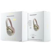 Auricolari wireless Guess PU 4G Gold Script Metal Logo ENC - Rosa