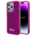 Custodia Guess Sequin Script Logo per iPhone 15 Pro - Magenta