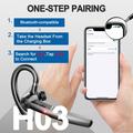H03 Auricolare Bluetooth con gancio auricolare rotante e sensore tattile - Nero