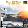 H109B Dashcam con specchietto retrovisore da 10.1" - 4K/1080p, Wi-Fi, HDR, monitoraggio parcheggio 24 ore su 24