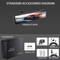H109B Dashcam con specchietto retrovisore da 10.1" - 4K/1080p, Wi-Fi, HDR, monitoraggio parcheggio 24 ore su 24