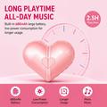 Altoparlante Bluetooth H5 trasformabile a forma di cuore, 5W - Rosa
