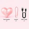 Altoparlante Bluetooth H5 trasformabile a forma di cuore, 5W - Rosa